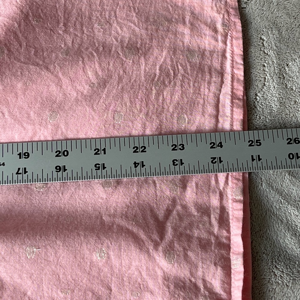 Crown & Ivy 100% Cotton Split V Blush Pink Silver Beads Peasant Blouse Sz XL - Picture 12 of 12